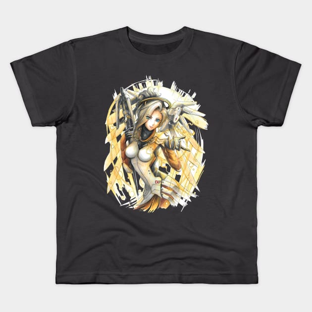 Overwatch Mercy Kids T-Shirt by RachtaLin